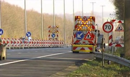 E42 : ralentissement pour la mise à trois bandes