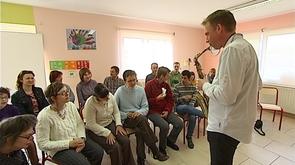 Le saxophoniste Rhonny Ventant à l'asbl Arche