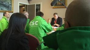 Europe : la CSC chez Marc Tarabella