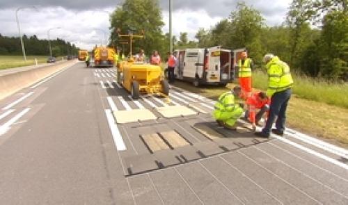 Route du Condroz : le marquage routier en test