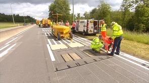 Route du Condroz : le marquage routier en test