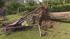 Mini-tornade à Waret-l'Evêque