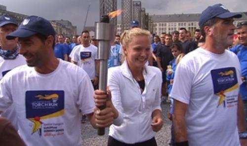 Liège : passage de la flamme olympique