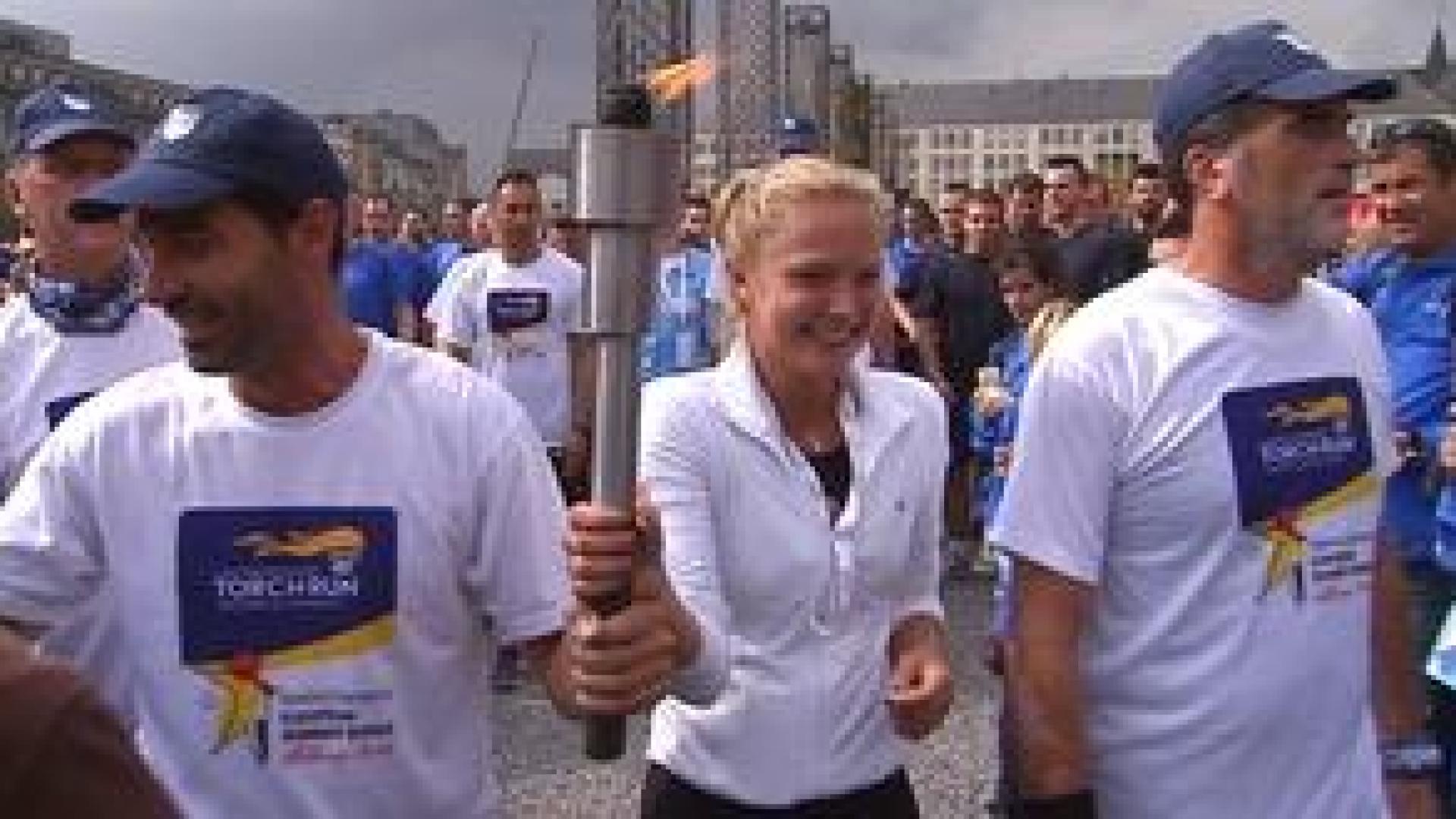 Liège : passage de la flamme olympique