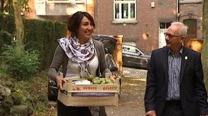 La députée Morreale distribue pommes et poires
