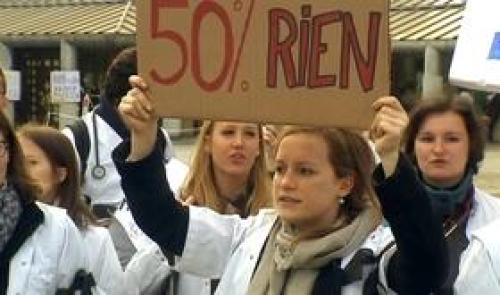 Etudiants en médecine : manifestation