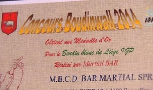 Le premier prix pour son boudin blanc de Liège
