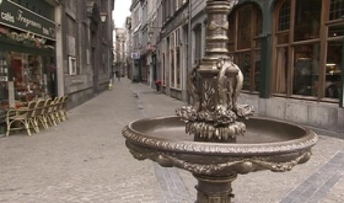 Liège, en Neuvice : la fontaine Montefiore restaurée