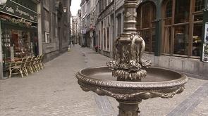 Liège, en Neuvice : la fontaine Montefiore restaurée