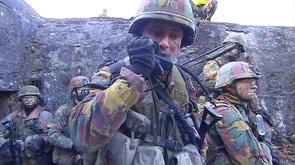 Chasseurs Ardennais: exercice au Fort d'Embourg