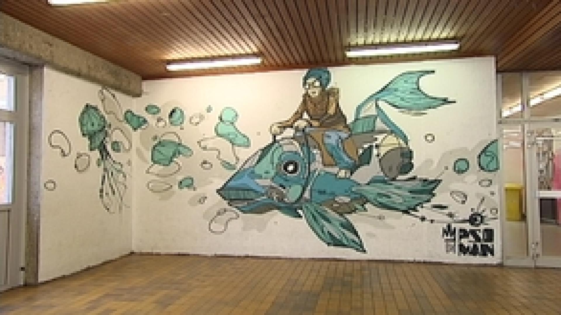 Une fresque à l'école de Burenville