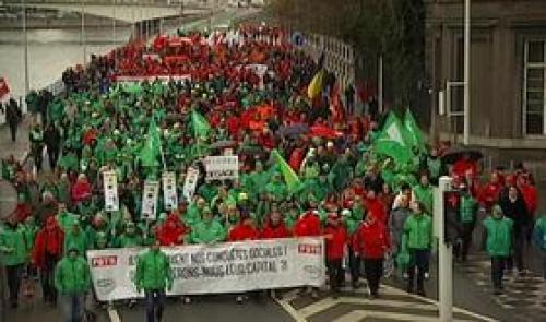Manifestations à Liège : contre les mesures d'austérité