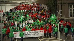 Manifestations à Liège : contre les mesures d'austérité