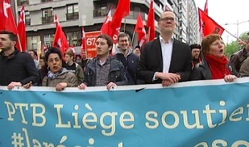 PTB, PC, FGTB : Premier Mai combatif place Saint-Paul