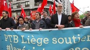 PTB, PC, FGTB : Premier Mai combatif place Saint-Paul
