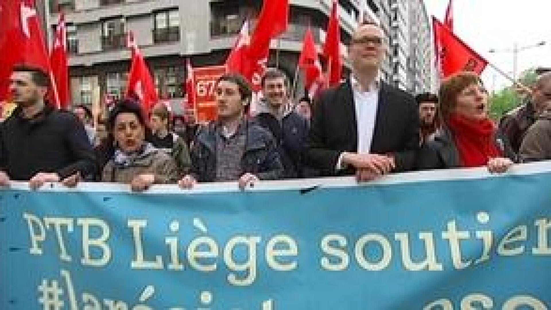 PTB, PC, FGTB : Premier Mai combatif place Saint-Paul