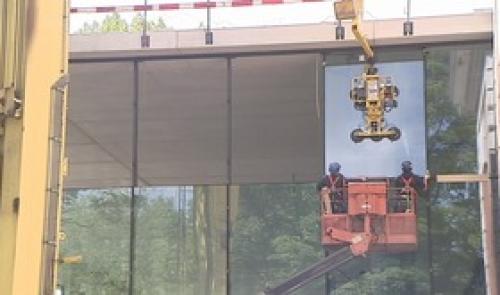 Musée Boverie : pose des vitres