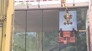 Musée Boverie : pose des vitres
