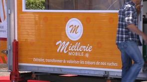 Récolter son miel grâce à la Miellerie Mobile de la Province