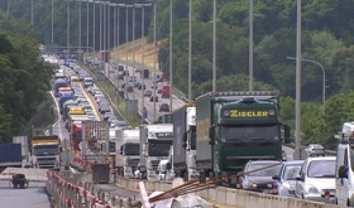 Viaducs d'Herstal en chantier : début de la phase II