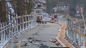 Important retard pour le chantier de la passerelle Boverie