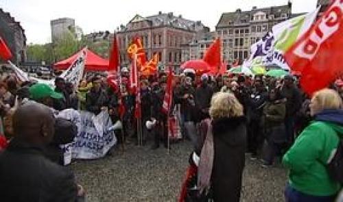 Manifestation contre le centre fermé de Vottem