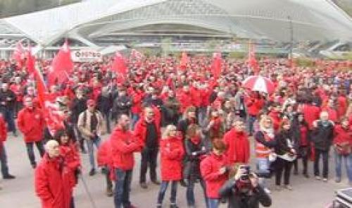 Action de grève de la FGTB: concentration aux Guillemins