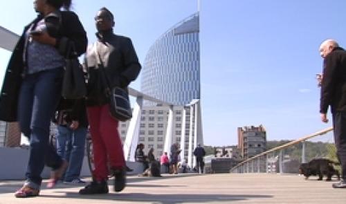 Nouvelle passerelle : elle a conquis les passants
