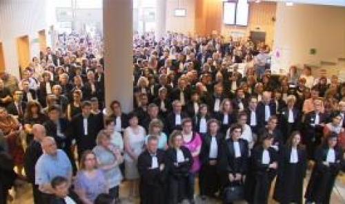 Action des magistrats au Palais de Justice