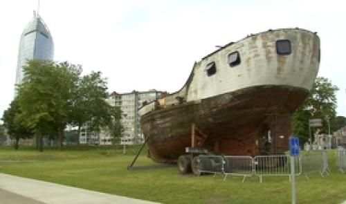 Bateau-vivre: oeuvre participante à  Liège souffle vert 2016 