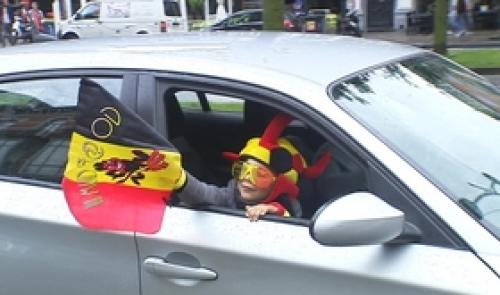 La joie des supporters belges