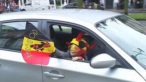 La joie des supporters belges