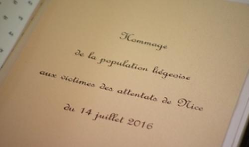 Condoléances des Liégeois après le massacre de Nice