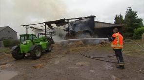 Tinlot: incendie dans un hangar agricole