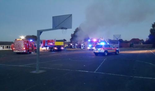 Incendie à l'Athénée d'Alleur : la vidéo