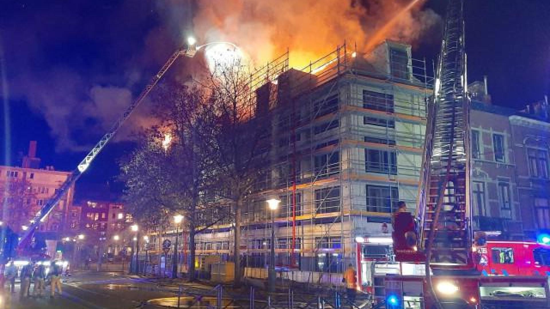 Incendie sur le chantier du futur hôtel Park Inn Radisson de Liège