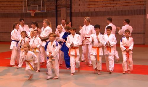 Ingrid Berghmans à Ouffet pour un entraînement de judo