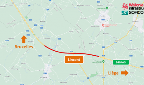 L'échangeur de Lincent sera fermé en direction de Liège à partir du 27 octobre