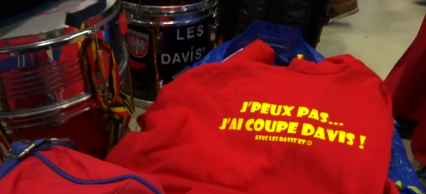 L'équipe de coupe Davis de tennis très soutenue par les supporters