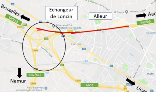 La dernière phase de la mise à 4 voies de la E40, entre Alleur et Loncin, débute ce vendredi