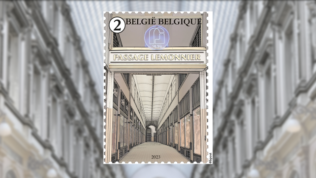 La Passage Lemonnier sur un timbre-poste