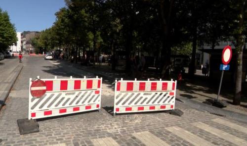 La Place de la République Française à Liège inaccessible pour les bus