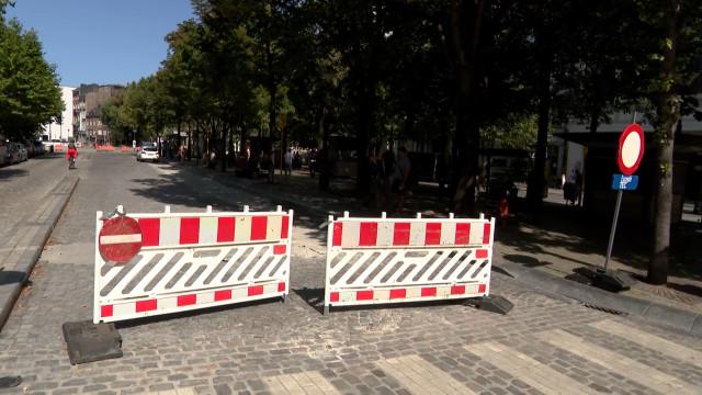 La Place de la République Française à Liège inaccessible pour les bus
