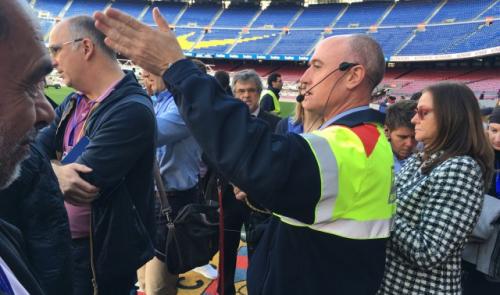 La police liégeoise visite le stade du FC Barcelone