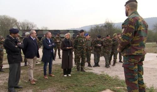 Le 4e génie d'Amay en démo devant la ministre de la Défense