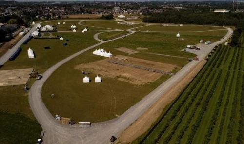 Le nouveau site du festival "Les Ardentes" vu du ciel