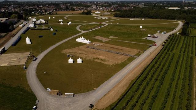 Le nouveau site du festival "Les Ardentes" vu du ciel