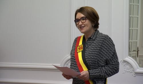 Le premier jour de la nouvelle bourgmestre de Flémalle