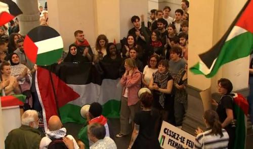 Manifestation de soutien à la Palestine à l’Université de Liège