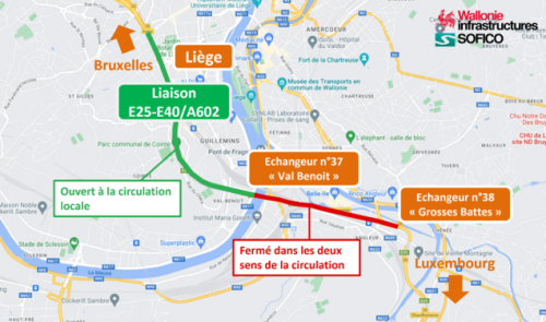 Les tunnels Kinkempois et des Grosses Battes à Liège fermés sept semaines dès ce lundi